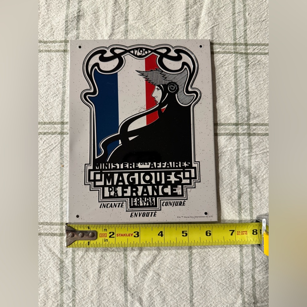 Ministry of Magic France Metal Wall Sign – Harry Potter – Loot Crate Exclusive